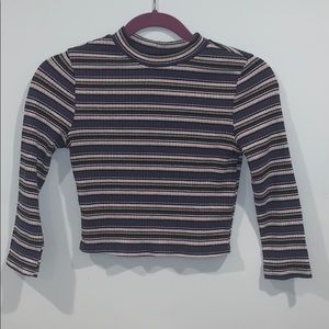 AMBIANCE cute trendy striped crop top